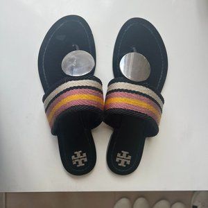 Tory Burch Women Patio Disk Slides Sz 9